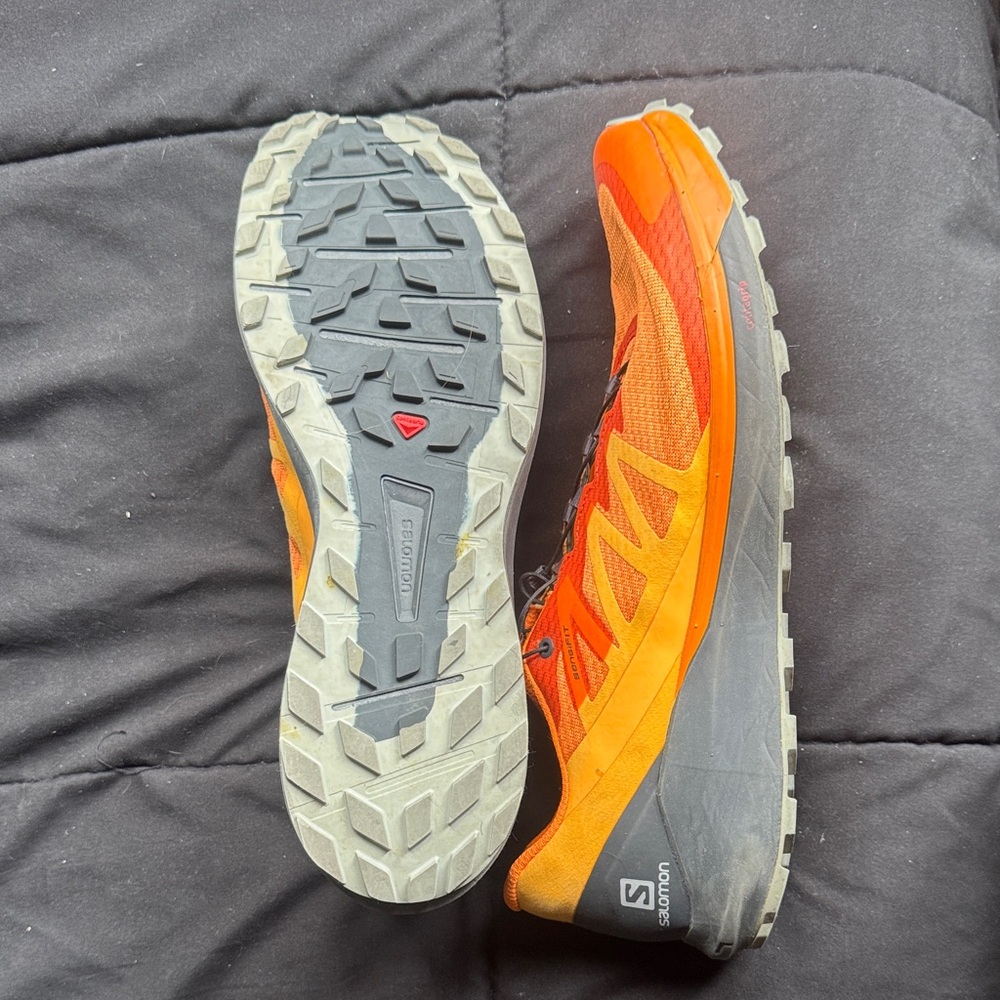 Salomon Men's sense ride 4 Orange Trail Running Shoes